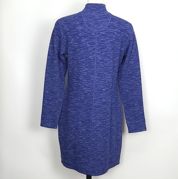 Tommy Bahama Reversible Heathered Blue Stretch Mid Zip Cotton Blend Size Small - Picture 3 of 10